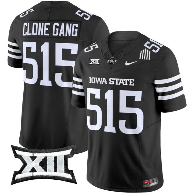 Men's Iowa State Cyclones 2025 Vapor Limited Jersey black #515 Clone Gang