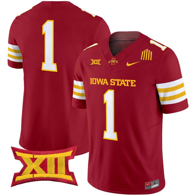 Men's Iowa State Cyclones 2025 Vapor Limited Jersey red #1
