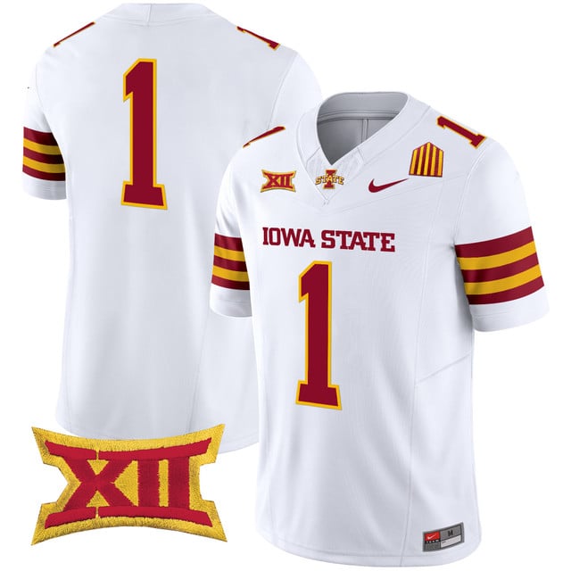 Men's Iowa State Cyclones 2025 Vapor Limited Jersey white #1