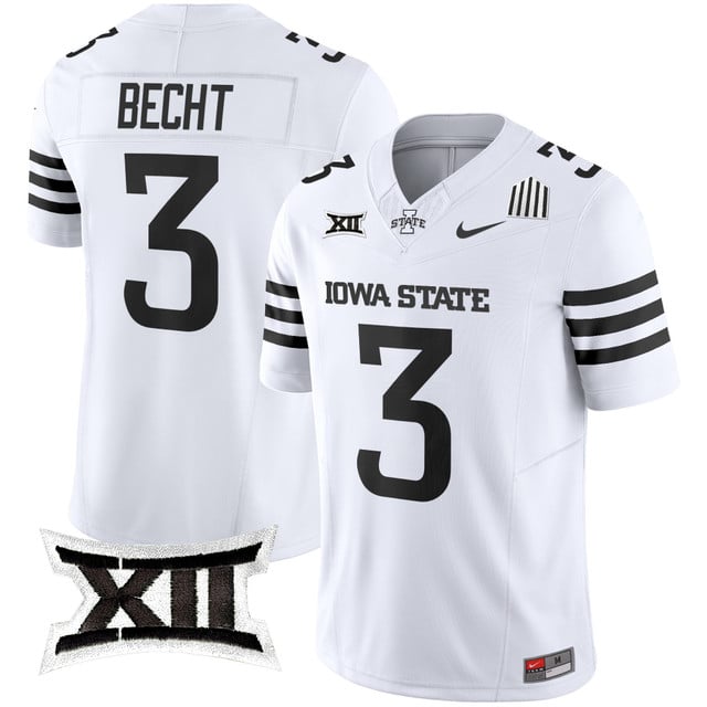 Men's Iowa State Cyclones 2025 Vapor Limited Jersey white Limited #3 Rocco Becht