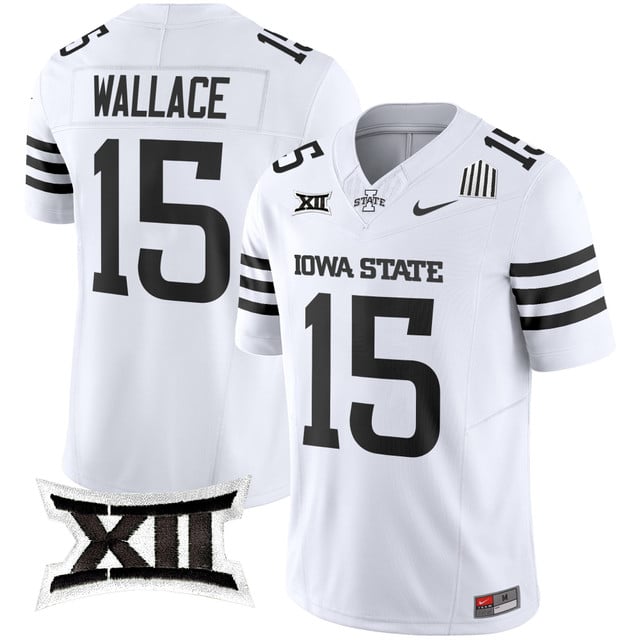 Men's Iowa State Cyclones 2025 Vapor Limited Jersey white limited #15 Seneca Wallace