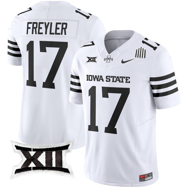 Men's Iowa State Cyclones 2025 Vapor Limited Jersey white limited #17 Beau Freyler