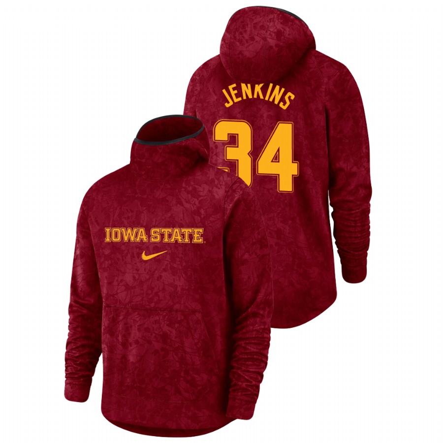 Men's Iowa State Cyclones Nate Jenkins Cardinal Basketball Spotlight Team Logo Pullover Hoodie
