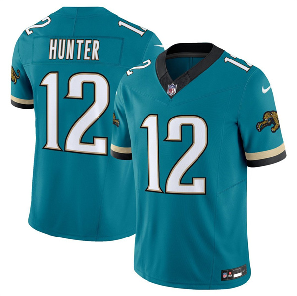 Men's Jacksonville Jaguars #12 Travis Hunter Throwback 2025 Draft Vapor Untouchable Football Stitched Jersey