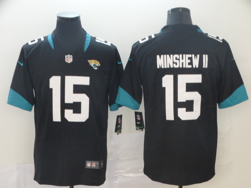 Men's Jacksonville Jaguars #15 Gardner Minshew II Nike Black Vapor Untouchable Jersey
