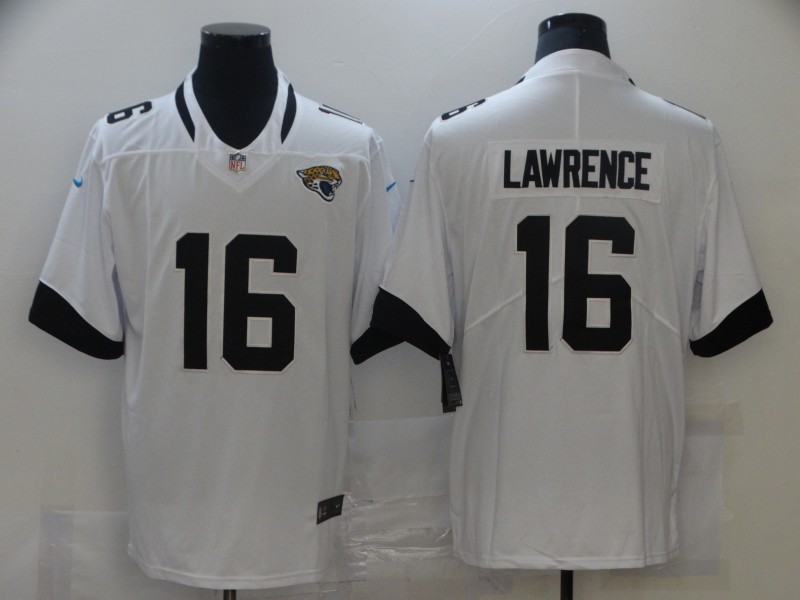 Men's Jacksonville Jaguars #16 Trevor Lawrence Nike White Vapor Untouchable Limited Jersey