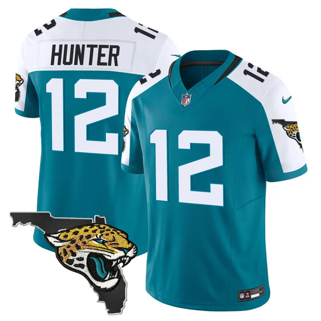 Men's Jacksonville Jaguars Florida Patch Vapor Jersey #12 TRAVIS HUNTER.webp