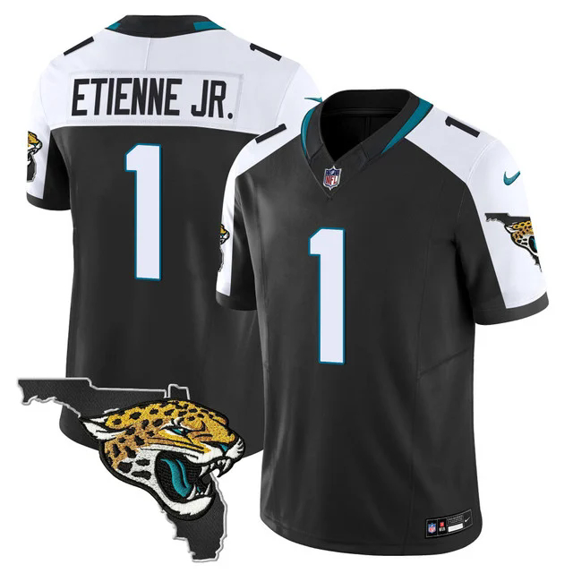 Men's Jacksonville Jaguars Florida Patch Vapor Jersey 1 TRAVIS ETIENNE JR..webp