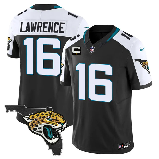 Men's Jacksonville Jaguars Florida Patch Vapor Jersey 16 TREVOR LAWRENCE.webp