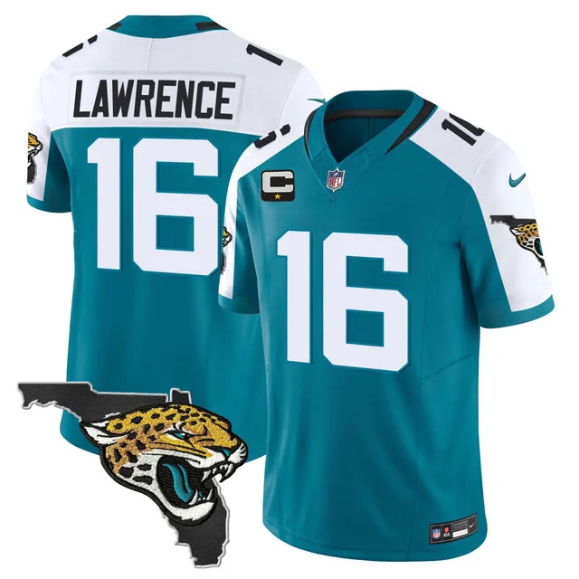 Men's Jacksonville Jaguars Florida Patch Vapor Jersey ALTERNATE #16 TREVOR LAWRENCE.webp