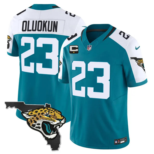 Men's Jacksonville Jaguars Florida Patch Vapor Jersey ALTERNATE #23 FOYRSADE OLUOKUN.webp