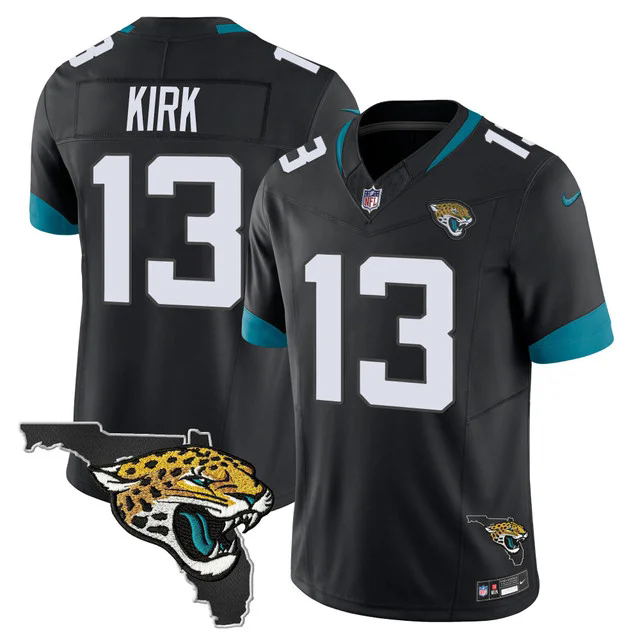 Men's Jacksonville Jaguars Florida Patch Vapor Jersey BLACK #13 CHRISTIAN KIRK.webp