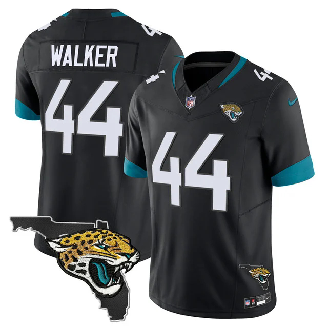 Men's Jacksonville Jaguars Florida Patch Vapor Jersey BLACK #44 TRAVON WALKER.webp