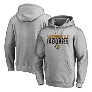 Men's Jacksonville Jaguars NFL Pro Line By Fanatics Branded Ash Iconic Collection Fade Out Pullover Hoodie