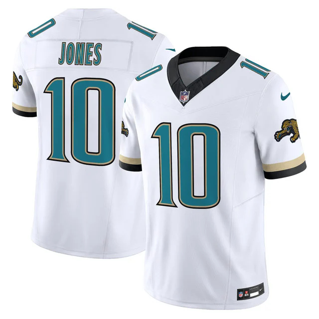 Men's Jacksonville Jaguars Throwback Vapor Limited Jersey WHITE #10 MAC JONES.webp