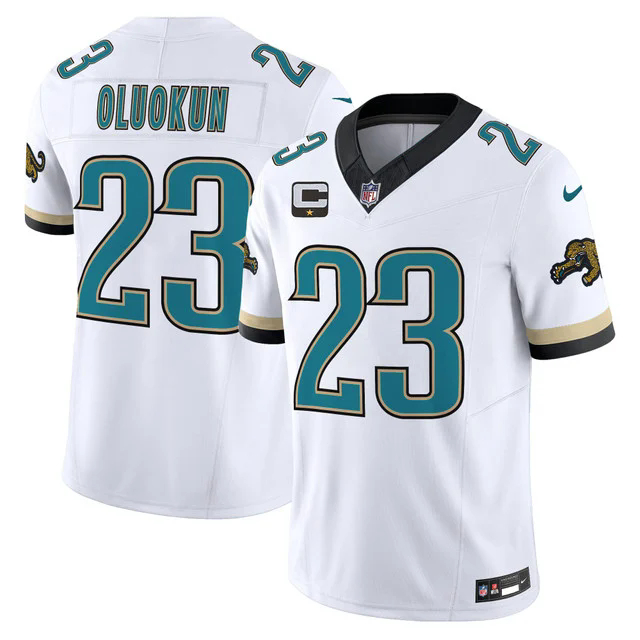 Men's Jacksonville Jaguars Throwback Vapor Limited Jersey WHITE #23 FOYESADE OLUOKUN.webp