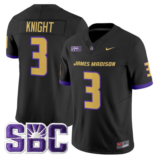 Men's James Madison Dukes 2025 Vapor Limited Jersey #3 Wayne Knight