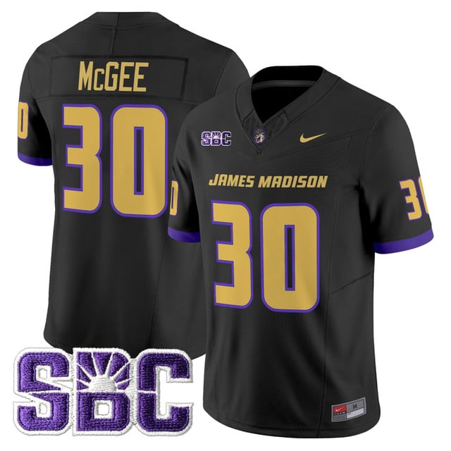 Men's James Madison Dukes 2025 Vapor Limited Jersey #30 Scotty Mcgee