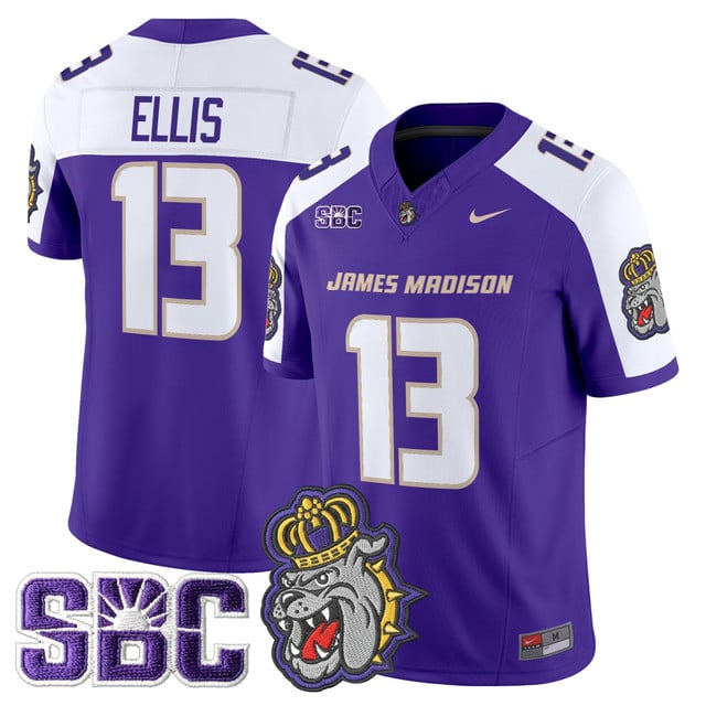 Men's James Madison Dukes 2025 Vapor Limited Jersey alternate #13 Landon Ellis