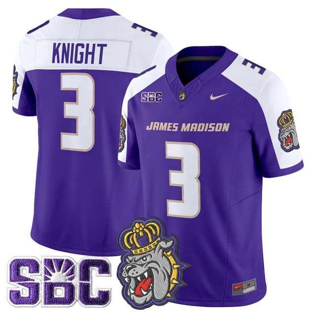 Men's James Madison Dukes 2025 Vapor Limited Jersey alternate #3 Wayne Knight