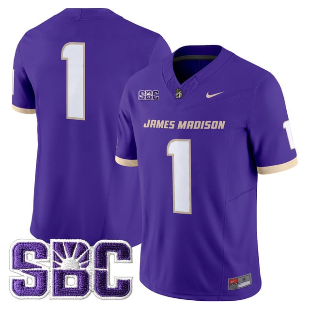 Men's James Madison Dukes 2025 Vapor Limited Jersey purple #1