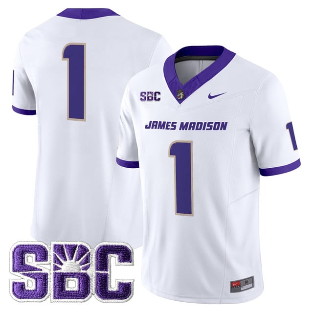 Men's James Madison Dukes 2025 Vapor Limited Jersey white #1