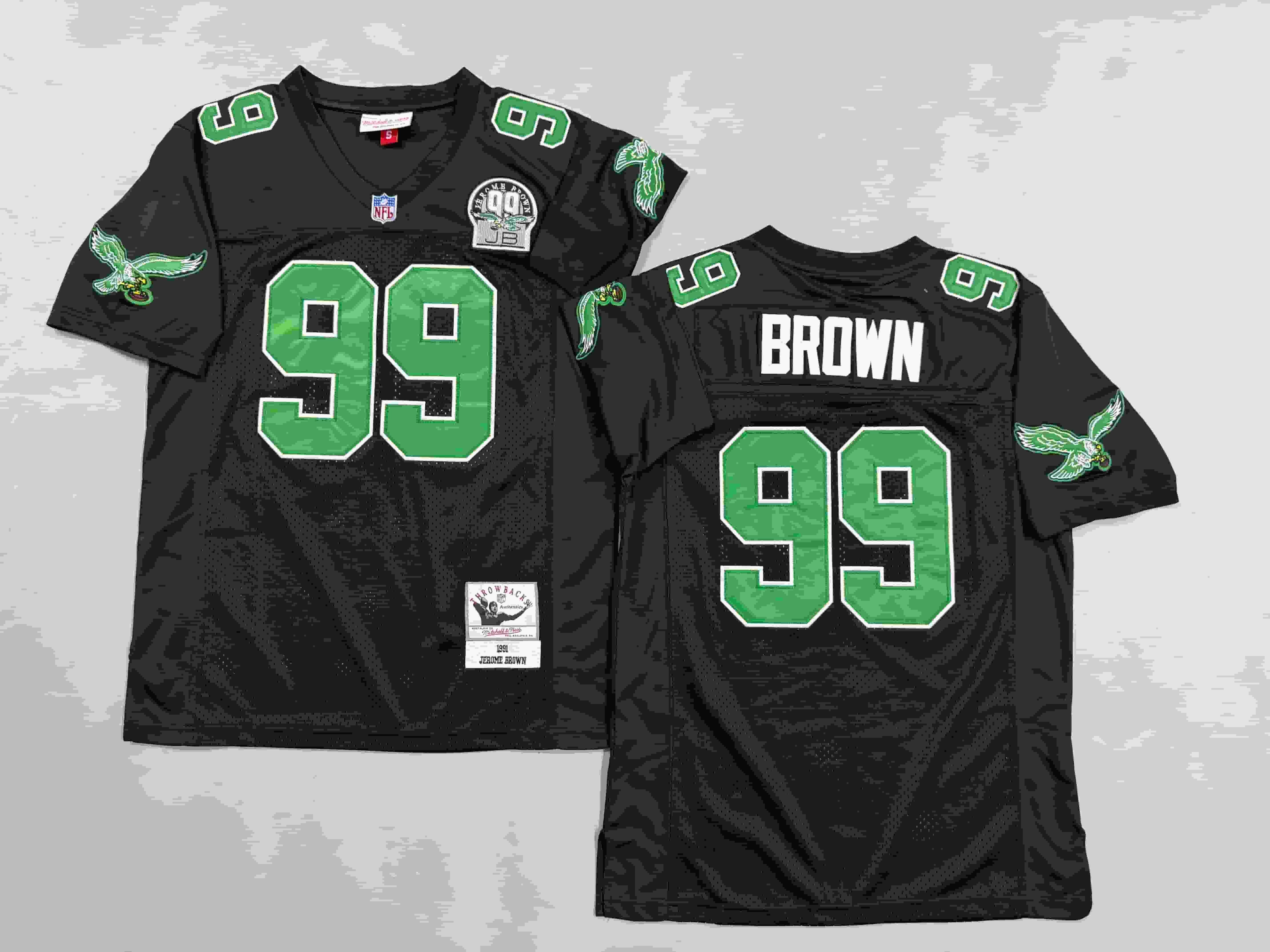 Men's Jerome Brown  White Philadelphia Eagles