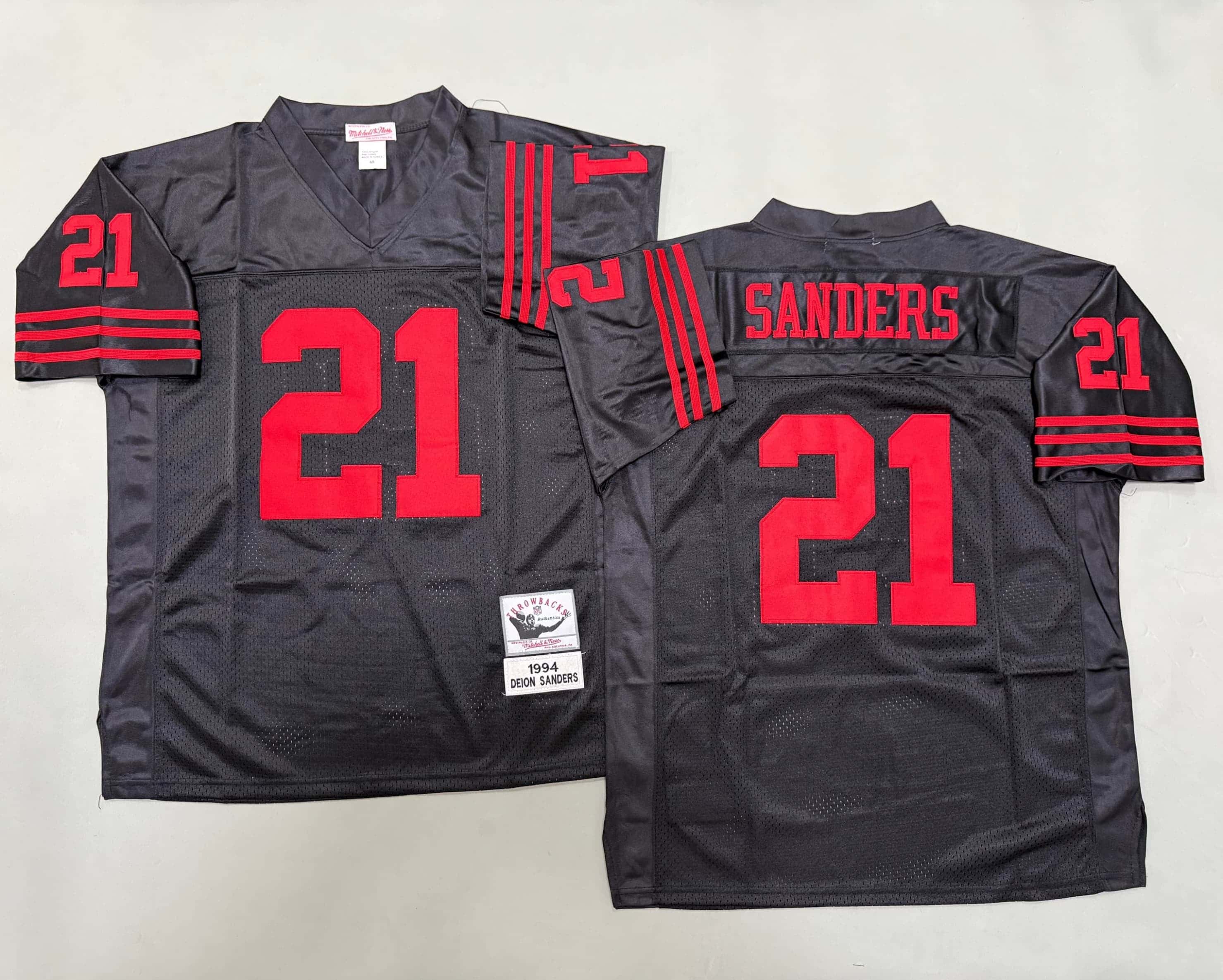 Men's Jerry Deion Sanders Black San Francisco 49ers