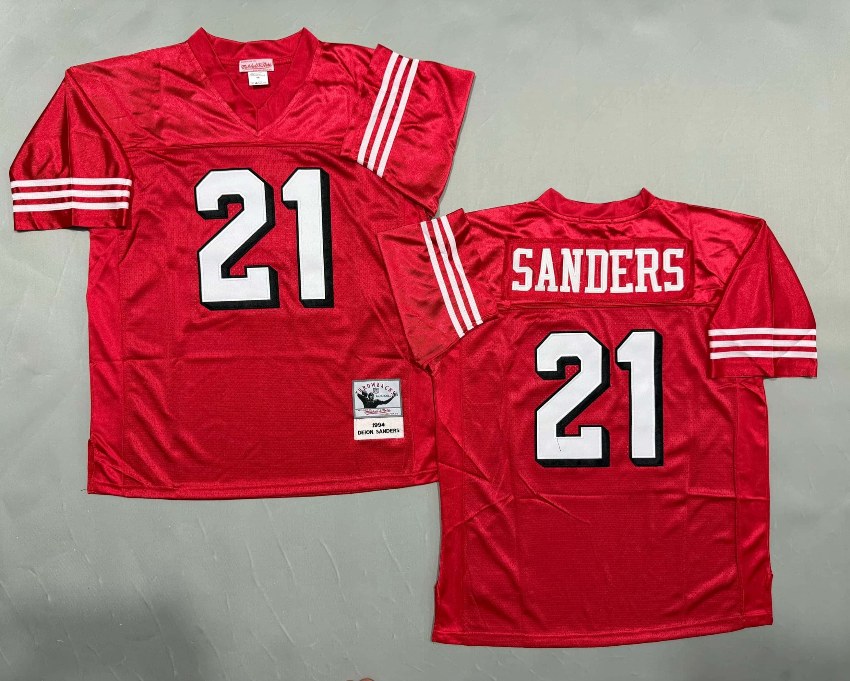 Men's Jerry Deion Sanders Scarlet San Francisco 49ers