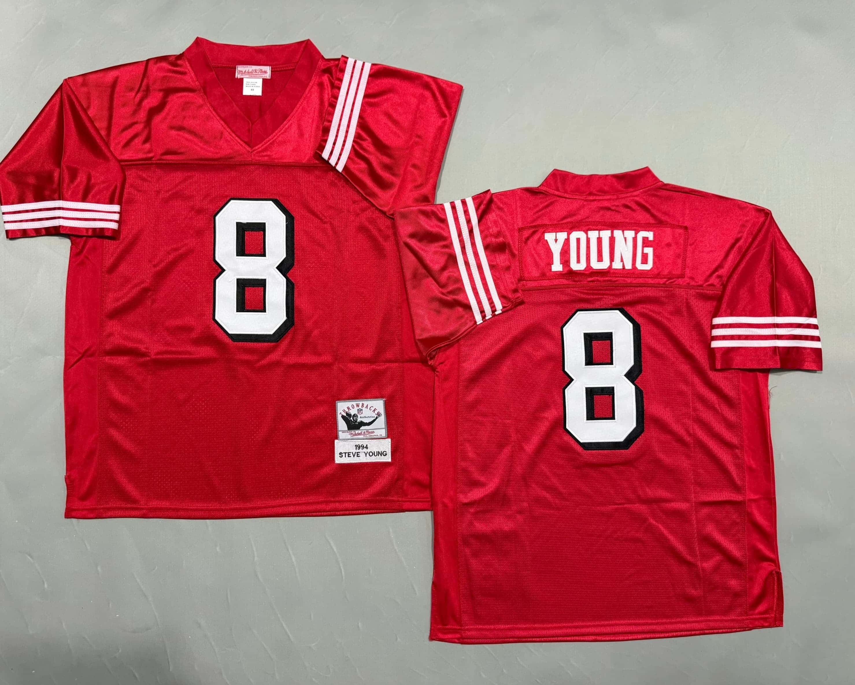 Men's Jerry Steve Young Scarlet San Francisco 49ers