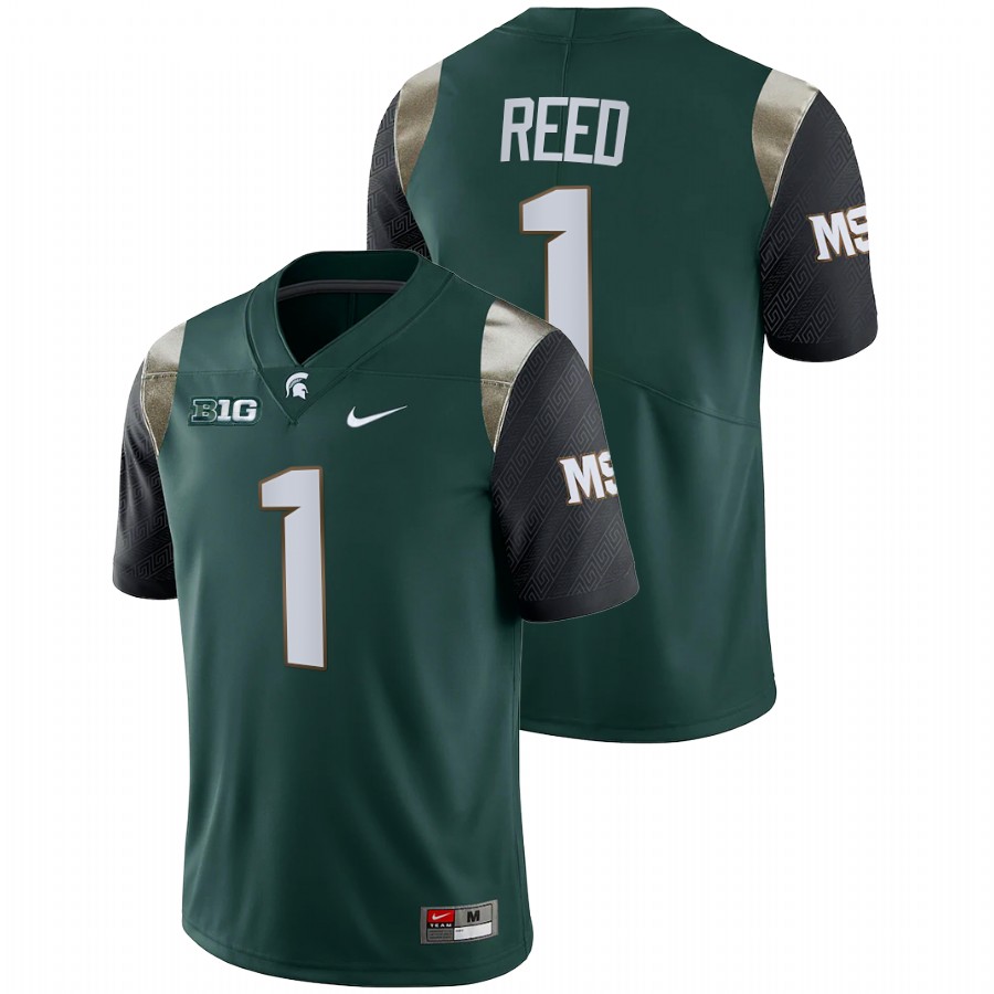 Men's Jersey Michigan State Spartans Jayden Reed College Football Limited Green Jersey