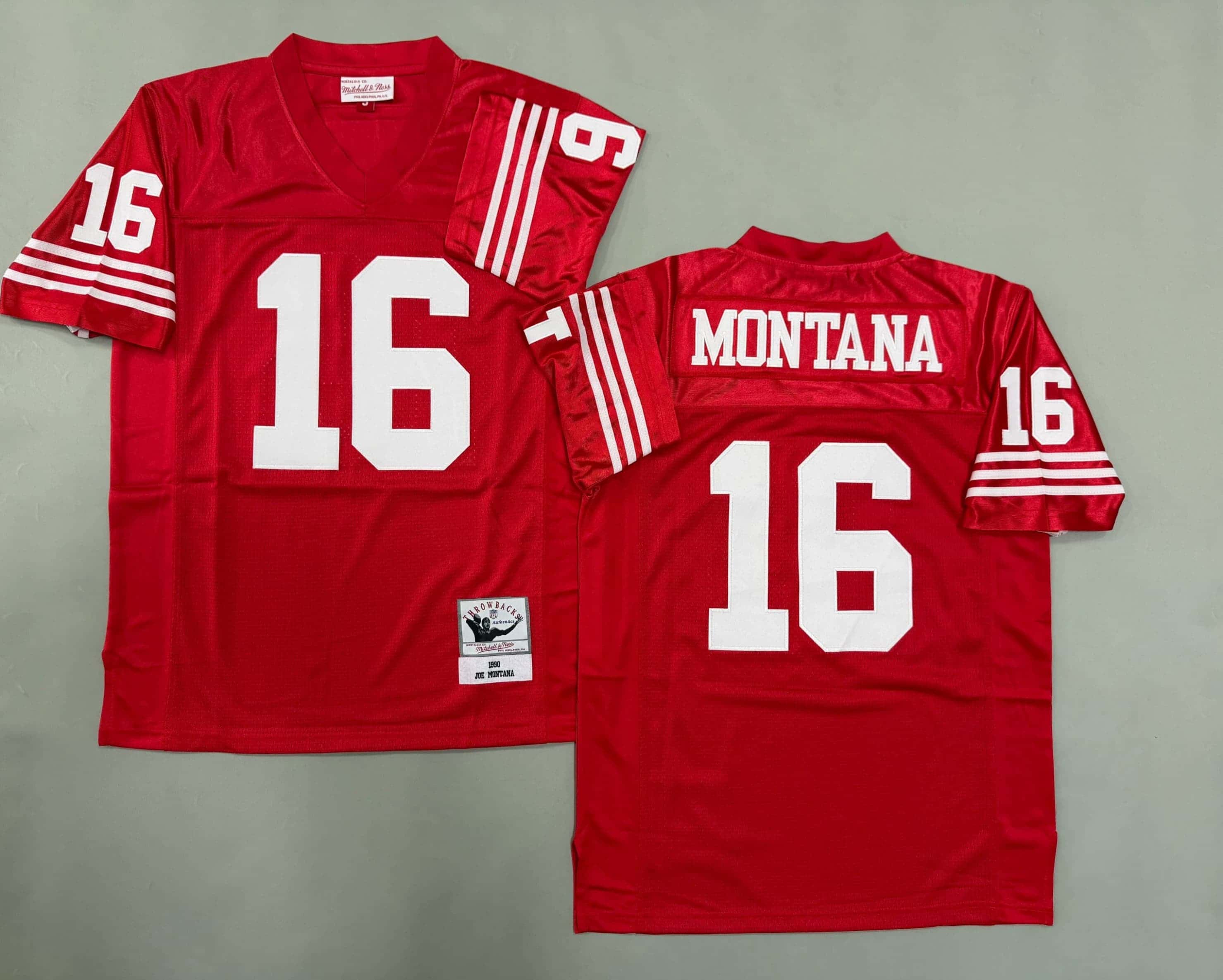 Men's Joe Montana Scarlet San Francisco 49ers