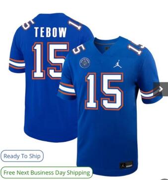 Men's Jordan Brand Tim Tebow Royal Florida Gators Ring of Honor Untouchable Replica Jersey