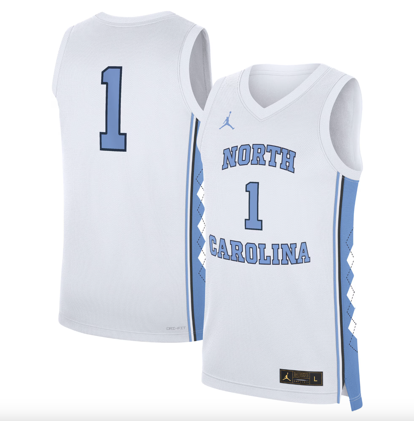 Men's Jordan Brand White North Carolina Tar Heels Home Replica Basketball Jersey