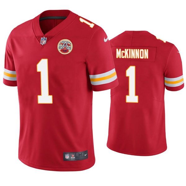 Men's Kansas City Chiefs #1 Jerick McKinnon Nike Red Vapor Untouchable Limited Jersey