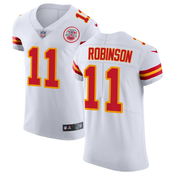 Men's Kansas City Chiefs #11 Demarcus Robinson Nike White Vapor Untouchable Limited Jersey