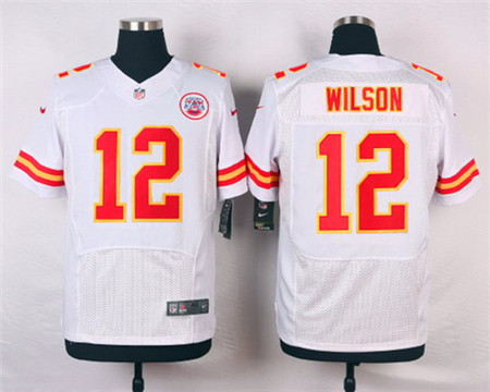 Men's Kansas City Chiefs #12 Albert Wilson White Road Elite Jersey