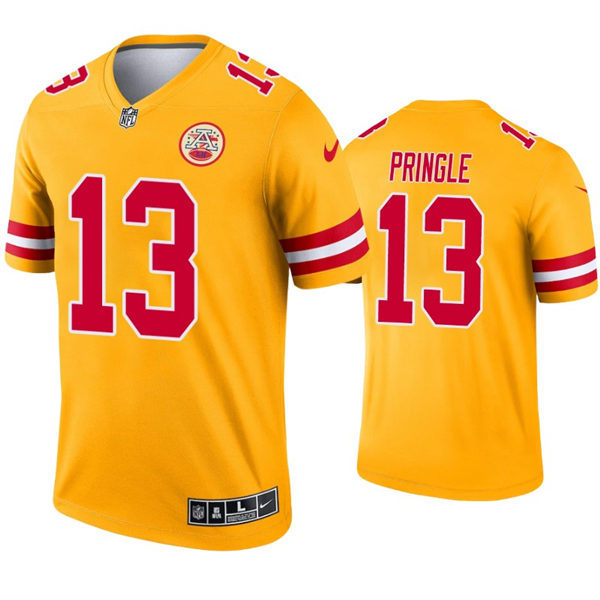 Men's Kansas City Chiefs #13 Byron Pringle Nike Gold Inverted Legend Jersey