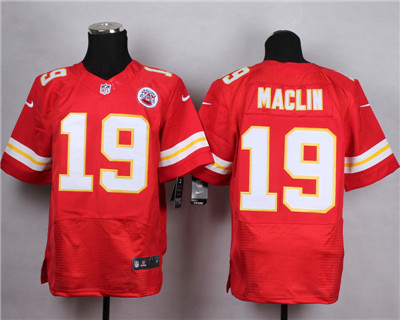 Men's Kansas City Chiefs #19 Jeremy Maclin Road White Nik Elite Jerse