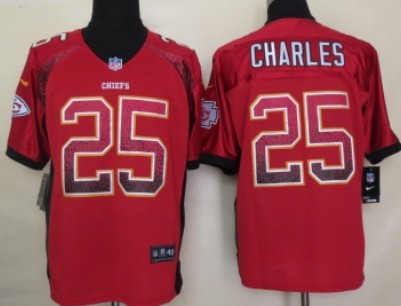 Men's Kansas City Chiefs #25 Jamaal Charles 2013 Nike Drift Fashion Red Elite Jersey
