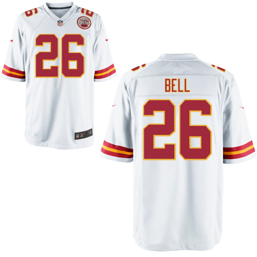 Men's Kansas City Chiefs #26 Le'Veon Bell Nike White Game Player Football Jerse