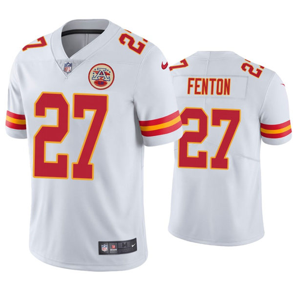 Men's Kansas City Chiefs #27 Rashad Fenton Nike White Vapor Untouchable Limited Jersey