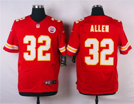 Men's Kansas City Chiefs #32 Marcus Allen Red Team Color Elite Jersey