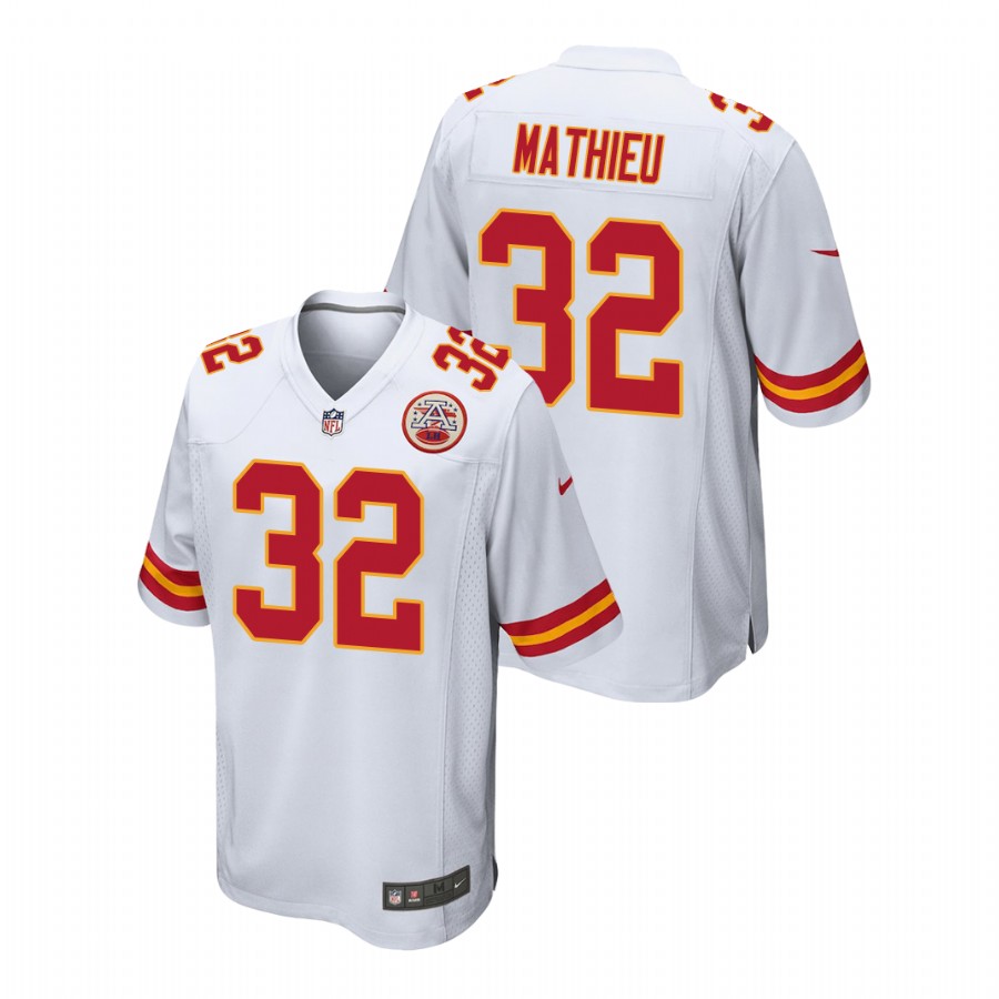 Men's Kansas City Chiefs #32 Tyrann Mathieu Nike White Game Player Football Jerse