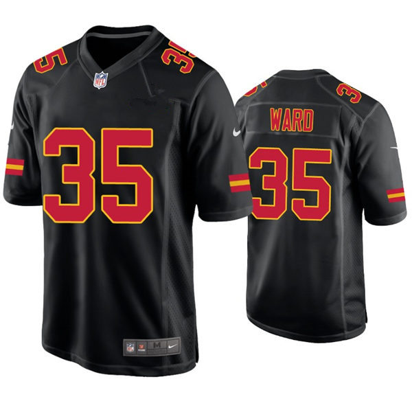 Men's Kansas City Chiefs #35 Charvarius Ward Nike Black Game Fashion Jersey