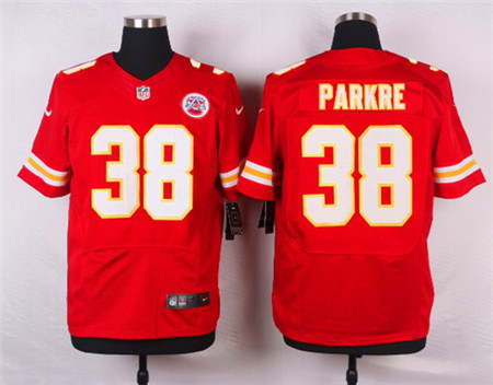 Men's Kansas City Chiefs #38 Ron Parker Red Team Color Elite Jersey