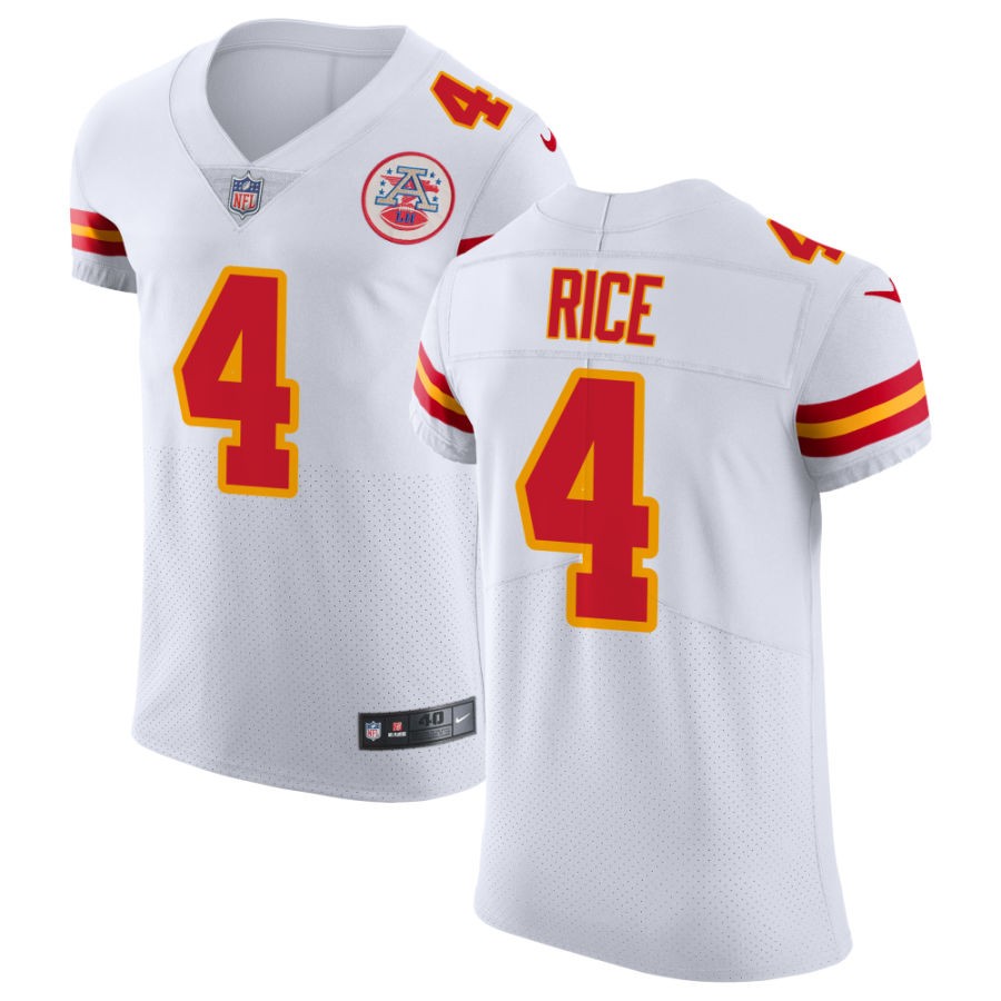Men's Kansas City Chiefs #4 Rashee Rice Nike White Vapor Untouchable Limited Jersey