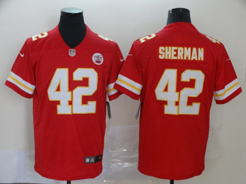 Men's Kansas City Chiefs #42 Anthony Sherman Nike Red Game Player Football Jerse