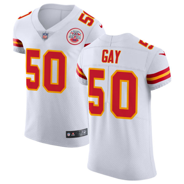 Men's Kansas City Chiefs #50 Willie Gay Nike White Vapor Untouchable Limited Jerse