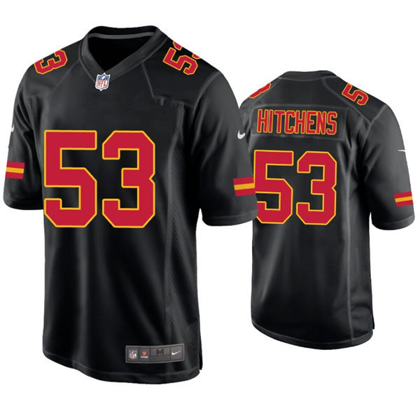 Men's Kansas City Chiefs #53 Anthony Hitchens Nike Black Game Fashion Jersey